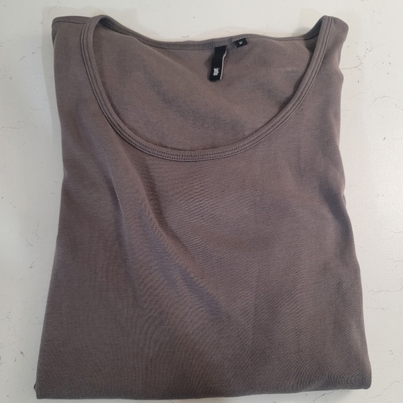 Jarbo Cinder Vented Box Top in Pima Cotton Stretch Long Sleeve Crew neck Shirt - Picture 4 of 5